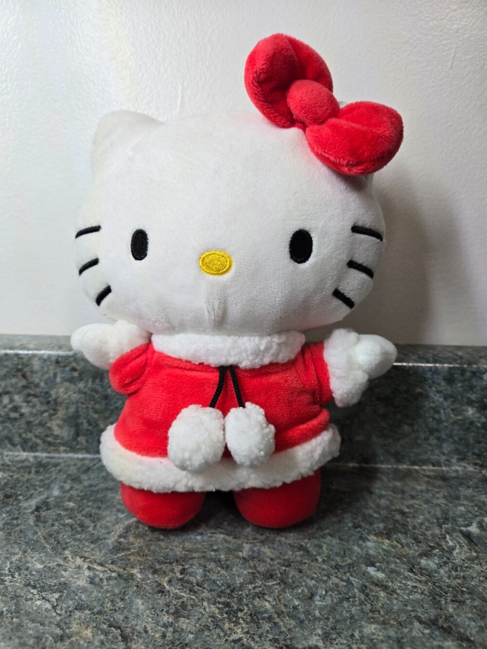 Hello Kitty Christmas 9" Santa Suit Plush Pre-Owned Sanrio Holiday Stuffed Toy